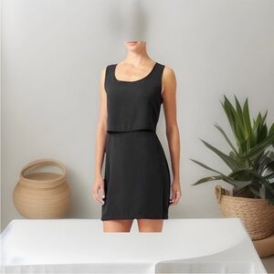 ATHLETA  Gateway Layered Dress XS Black